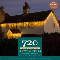 Noma 720 Warm White Snowing Icicle LED Christmas Lights (6821011)