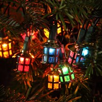 Noma 80 Multi Colour LED Victorian Lantern Retro Vintage String Christmas Lights (2523082)