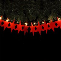 Noma DIY Paper String Christmas Light - Red Star With Warm White LEDs (1023032)