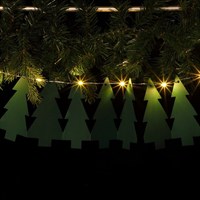Noma DIY Paper String Christmas Lights - Green Tree With Warm White LEDs (1023031)