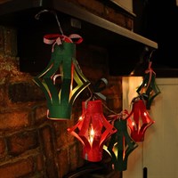 Noma DIY Patterned Paper Christmas Lanterns With Icicle Light Chain (1023024)