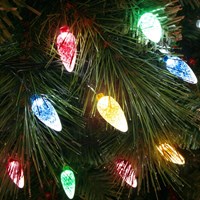Noma Faceted Cone Garland With 100 LEDs Christmas Lights - Multi-Colour (8264GM)
