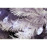 Noma Faceted Cone Garland With 100 LEDs Christmas Lights - White (8264CW)