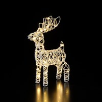 Noma 27cm Standing Christmas Light Up Deer With LEDs (6924008)