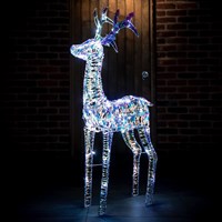 Norfolk Leisure 125cm Irisdescent Christmas Reindeer With 80 White LED Lights (51007-X1)
