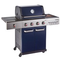 Outback Barbecue Jupiter 4 Burner Hybrid BBQ - Navy Blue (370766)