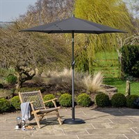 Pacific Lifestyle Anthracite 2.5m Riva Round Garden Parasol