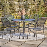 Pacific Lifestyle Carlo Round 4 Seater Outdoor Garden Furniture Dining Set