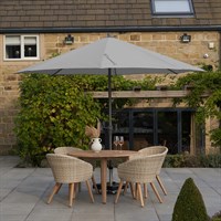 Pacific Lifestyle Luna Grey 3.5m Riva Round Garden Parasol