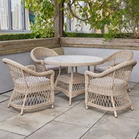 Pacific Lifestyle Pattaya 4 Seat Outdoor Garden Furniture Dining Set