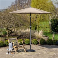 Pacific Lifestyle Taupe 2.5m Riva Round Garden Parasol