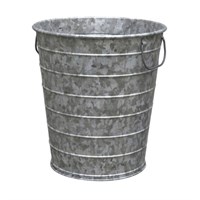Panacea 10Inches Corrugated Steel Silo Planter Aged Galvanized (83327)