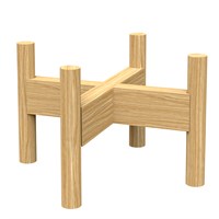 Panacea 18cm Mid Century Adjustable Plant Stand In Natural (81001)