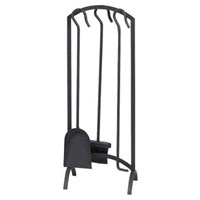 Panacea 4-piece Arch Top Black Fireplace Tool Set (15959)