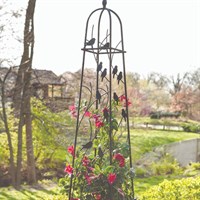 Panacea 64Inch Perching Birds Obelisk - Black (86803)