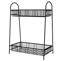 Panacea 80cm Modern Farmhouse 2-Tier Basket Plant Stand (81417)