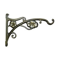 Panacea 9 Inches Cast Aluminum Bracket with Flowers (85643)