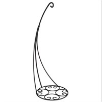Panacea Scroll Basket Hanger - Black (88144)