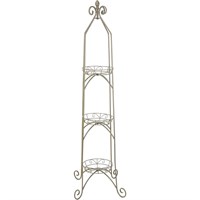 Panacea Scroll Top 3-Tier Plant Stand - Antique Willow (86735)