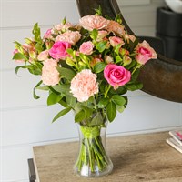 Pink Handtied Bouquet - Classic