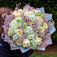 Pink Whisper Hand Tied Floral Bouquet