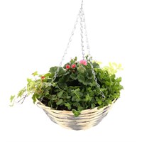 Hanging Seasonal Bedding Wicker Basket 14 Inches - Summer 