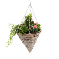 Hanging Seasonal Bedding Wicker Cone 12 Inches - Summer 