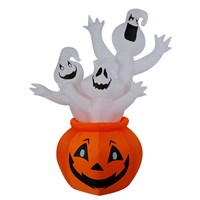 PMS 5ft Inflatable Pumpkin Ghosts Halloween Decoration (977233)
