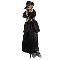 PMS 67 Inch Animated Standing Witch with Music Halloween Decoration (976284)