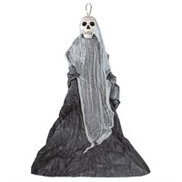 PMS 7ft Hanging White Skull Frightener Halloween Decoration (976182)