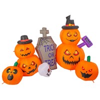 PMS 8ft Inflatable Pumpkin Graveyard Halloween Decoration (977232)