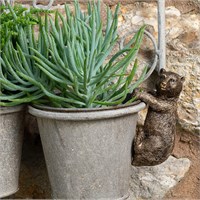 Potty Feet Decorative Pot Buddies - Antique Bronze Brown Bear (PB0016)