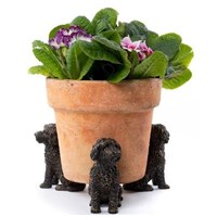 Potty Feet Decorative Pot Feet - Antique Bronze CockaPoo - Set of 3 (PF0088)