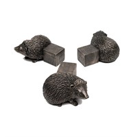 Potty Feet Decorative Pot Feet - Antique Bronze Hedgehog - Set of 3 (PF0028)