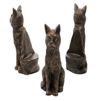Potty Feet Decorative Pot Feet -  Antique Bronze Sitting Cat (PF0033)