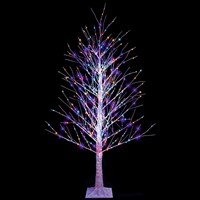 Premier 1.2m (4ft) Birch Pre Lit Twig Branch Christmas Tree with 300 LEDs (LV232494RBW)