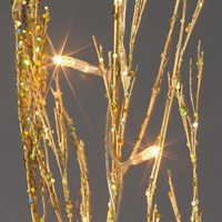 Premier 1.2m Branch with Gold Christmas Glitter & 80 Warm White LEDs (LV093349G)