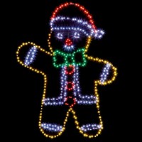 Premier 1.2m Twinkling Flexibright Light Up Gingerbread Man Christmas Light (LV243485)