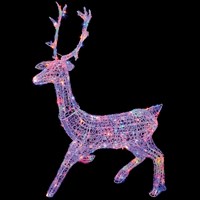 Premier 1.4m Soft Acrylic Light Up Christmas Stag With 300 Multi Colour LEDs (LV201107MMA)