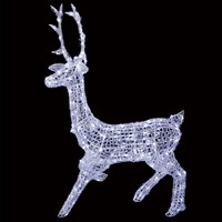 Premier 1.4m Soft Acrylic Light Up Christmas Stag With 300 White LEDs (LV201107W)