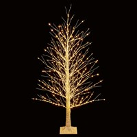 Premier 1.8m (6ft) Warm White Birch Pre Lit Twig Branch Christmas Tree with 1100 LEDs (LV232496WW)
