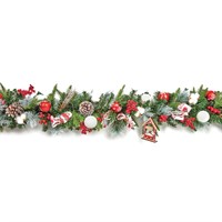 Premier 1.8m Cone & Berry Artificial Christmas Garland with Hanging Decoration (DF237036)