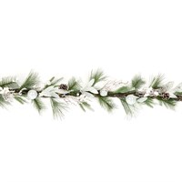 Premier 1.8m Frosted Eucalyptus Garland with Baubles & Cones (DF267037)