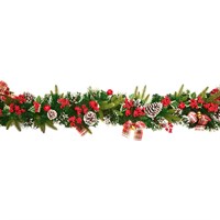 Premier 1.8m (6ft) Holly Ribbon Artificial Christmas Garland (DF257100)