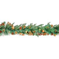 Premier 1.8m (6ft) Orange Artificial Christmas Garland (DF247180)