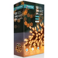 Premier 100 Vintage Gold Multi Action LED Battery Christmas String Lights (LB112383VG)