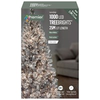Premier 1000 Warm White Multi Action LED Treebrights Christmas String Lights (Clear Cable) (LV162179WWC)