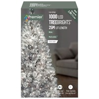 Premier 1000 White Multi Action LED Treebrights Christmas String Lights (Clear Cable) (LV162179WC)
