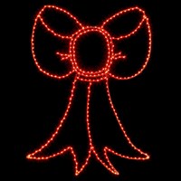 Premier 100cm Twinklng Flexibright Light Up Christmas Red Bow for Walls (LV243121R)