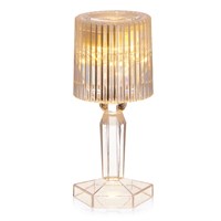 Premier 12cm Transparent Christmas Vintage Table Light Ribbed (LB251068)